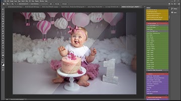 Cake Smash Editing Video 2.3 using the LSP Cake Smash Cutie Photoshop Actions Video
