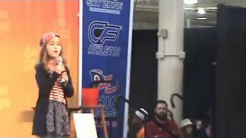 Amazing 8 Year Old Sings National Anthem At Arnold...