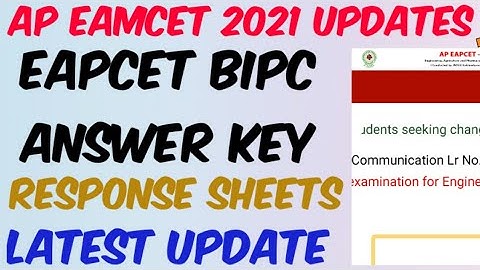 AP EAMCET 2021 BiPC Official Key & Response sheets Release Date//AP EAMCET 2021 Answer key Updates