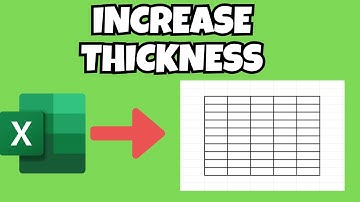 How to Increase Thickness of Grid Lines in Excel