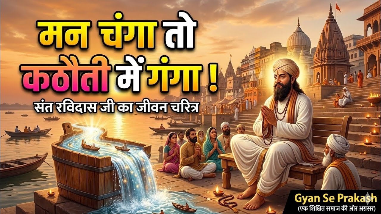 संत रविदास : जब 'कठौती' से प्रकट हुई साक्षात गंगा ! | मन चंगा तो कठौती में गंगा की सत्य गाथा #video 