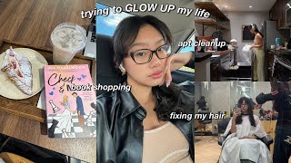 GLOW UP MY LIFE WITH ME 🧘🏻‍♀️ productive days in my life, cleaning, book shopping \& adulting