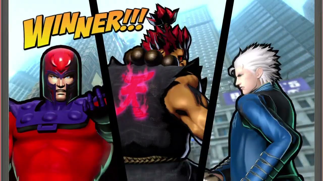 Requested ULTIMATE MARVEL VS. CAPCOM 3 Magneto/Vergil/Akuma Arcade Gameplay