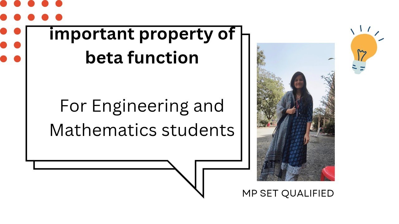 property of beta function useful for engineering students and also for ...