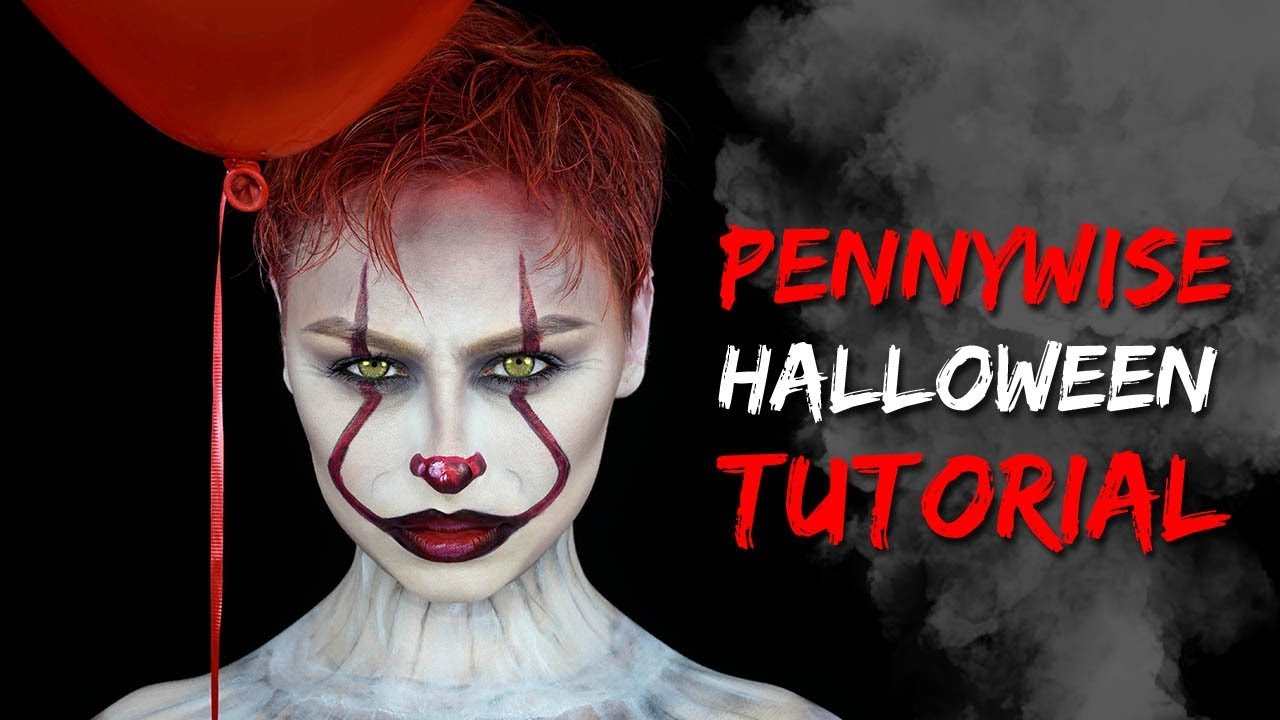 Pennywise Halloween Tutorial - It 2017 | Alexandra Anele - YouTube