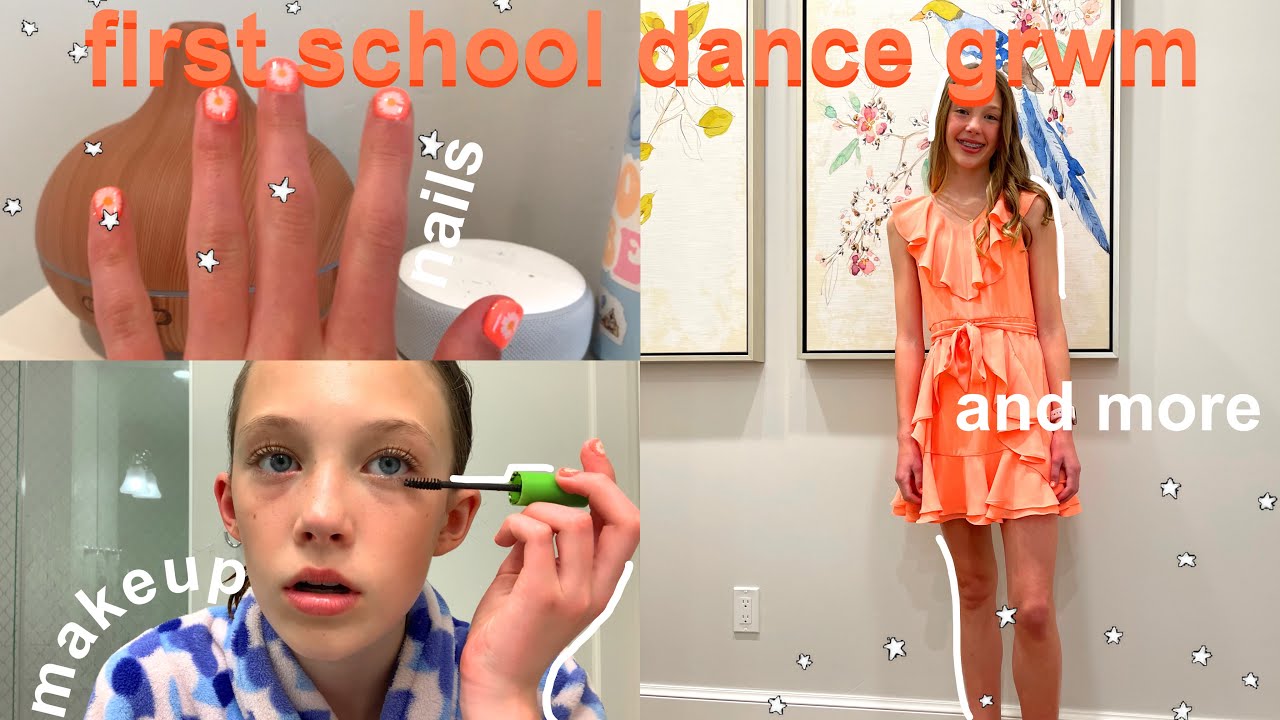 FIRST SCHOOL DANCE GRWM | getting ready for my first school dance