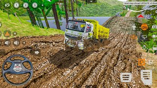 off road driving truck full loaded material gameplay Bus simulator Indonesia Game  screenshot 4