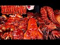 ASMR SPICY SEAFOOD, 해물찜 먹방, SPICY ENOKI  MUSHROOM, 불닭 팽이버섯 먹방, OCTOPUS, SQUID, LOBSTER, 버섯 먹방MUKBANG