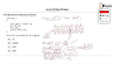 Essential Programming Concepts GATE- 2011 Arrays, Char and Pointers | GATE | CSE