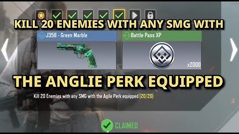Kill 20 Enemies with any SMG With the Anglie Perk Equipped Call Of Duty Mobile Task Complete