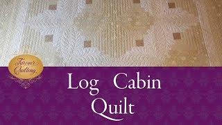 Free Motion Quilting on a Log Cabin Quilt
