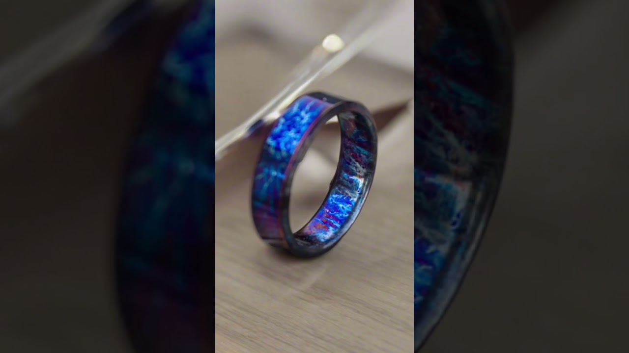 Titanium Wedding Ring | An Alternative Ring | Flame Anodized Toxic Titanium Ring 