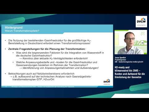 DVGW Lunch & Learn: H2-ready & klimaneutral bis 2045 –Kosten & Aufwand für Umrüstung der Gasnetze