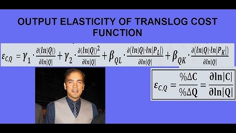 Output Elasticity of Scale for Translog Cost Function