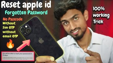 How to Reset Apple iD Password without Passcode, Sim/Email OTP 🔥 100% working trick❤️