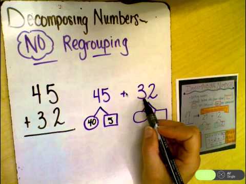 Double Digit Addition Decomposing Method-NO Regrouping