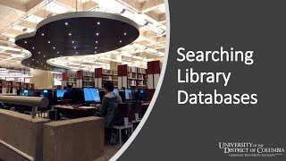 Searching Library Databases