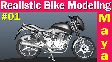 Maya Polygon Modeling Tutorial - Realistic Bike Modeling - Intro #01