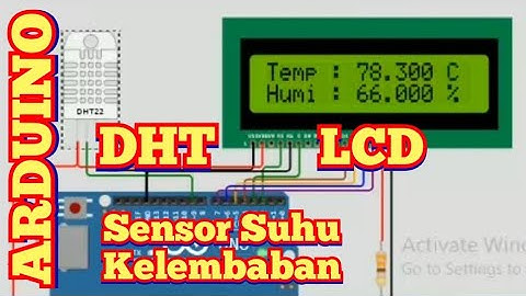 Arduino Sensor Suhu Kelembaban DHT Penampil Lcd 16x2 I2C WOKWI Tutorial Cara DIY @tptumetro