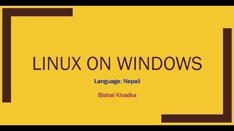 Installing Linux on Windows (Language: Nepali)