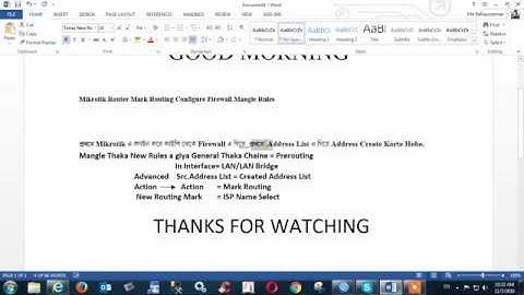 Mikrotik Router Mark Routing Configure With Mangle Rules(1)