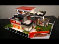 Surprised can you believe this house is made of cardboard  building a miniature villa model diy