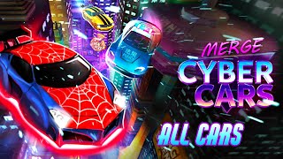 Merge Cyber Cars: Sci-fi Punk Future Merger 🚗 All Cars screenshot 2