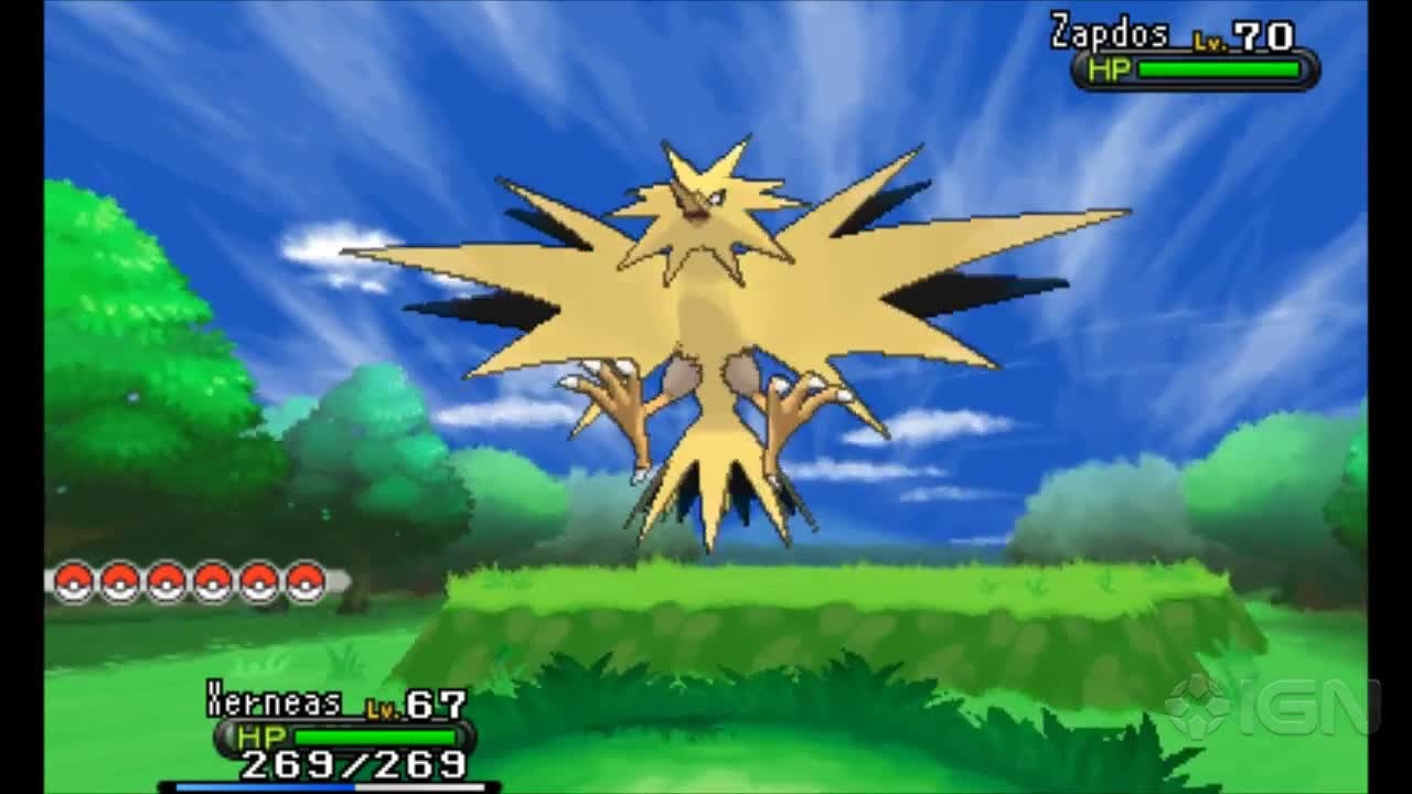 Shiny Articuno, Zapdos & Moltres Pokemon X, Y, Omega Ruby or Alpha