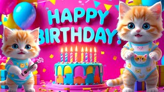 Happy Birthday Song - Happy Birthday To You - Kucing Lucu Nyanyi Selamat Ulang Tahun