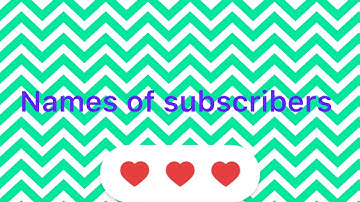 Names of subscribers in calligraphy 