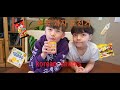 ☆국제커플☆우리 애들 한국과자 도전기 Kids trying Korean snacks AMWF