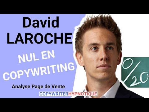 David Laroche Formation : Analyse du copywriting de la page de vente Entrainé pour réussir