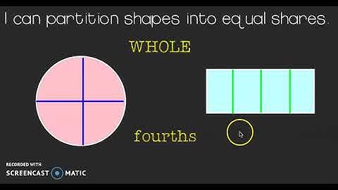 Partition Shapes into Equal Shares - Second Grade