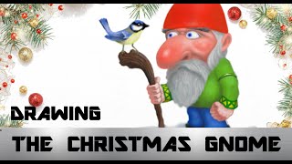 Painting a Christmas Gnome - Digital art. #HolidayArtChallenge