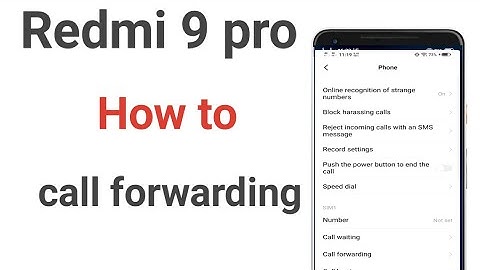How to call forwarding in redmi note 9 pro, call forwarding kaise kare,