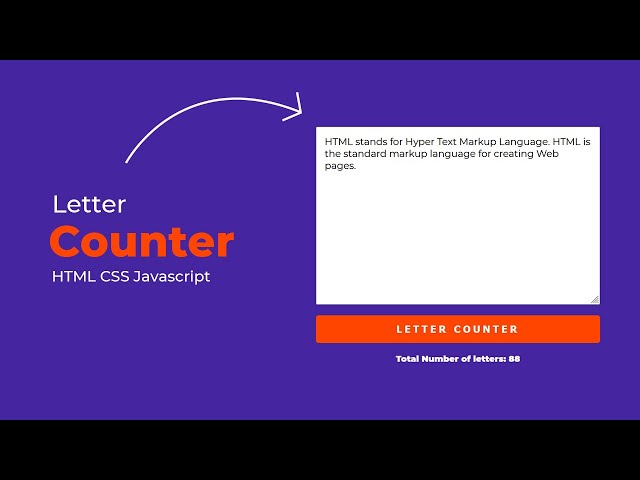 Word and Character Counter using HTML CSS and JavaScript - GeeksforGeeks