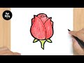 #174 How to Draw a Rose Flower - Easy Drawing Tutorial