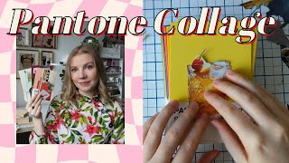 🌈 Pantone Collage 🌈 | Pantone Postcards Unboxing & Collage with Me, 100 Day Art Challenge 2023