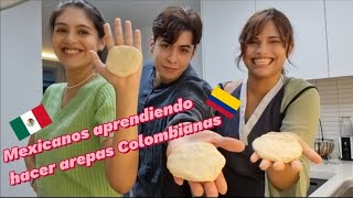 Mexicanos haciendo arepas Colombianas!-si hay harina pan en corea del sur!..AL GUSTO!!!