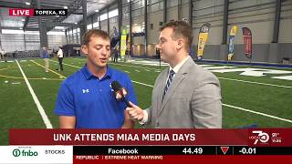 UNK Linebacker Parker Wise during MIAA Media Days