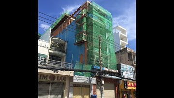 Kho Tư liệu Xây dựng - Cách bắt giàn tô vách xông nhà cải tạo nâng tầng | Sàn thao tác mặt ngoài nhà