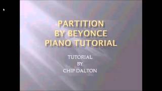 PARTITION BY BEYONCE' (PIANO TUTORIAL)