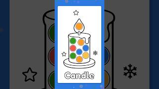 Watch the Candle Fill With Dots: Christmas Dot Marker Printable for Ages 1-3 #shorts
