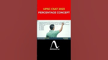 UPSC CSAT 2023 with Ease: Mastering Percentage Concept | Abhimanu IAS