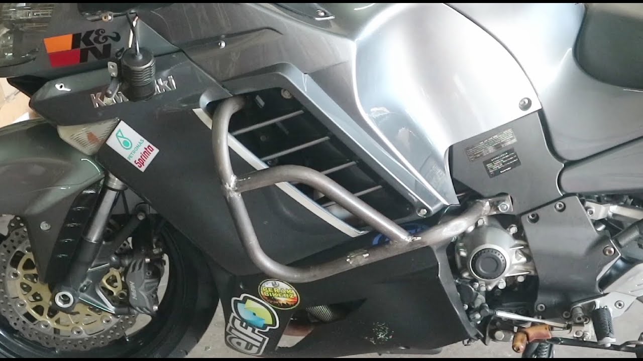 Crash bar Design for Kawasaki GTR 1200 Concours. YouTube