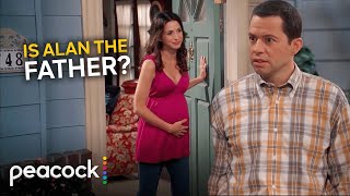 Two and a Half Men | Alan Finds Out His ExWife Is Pregnant