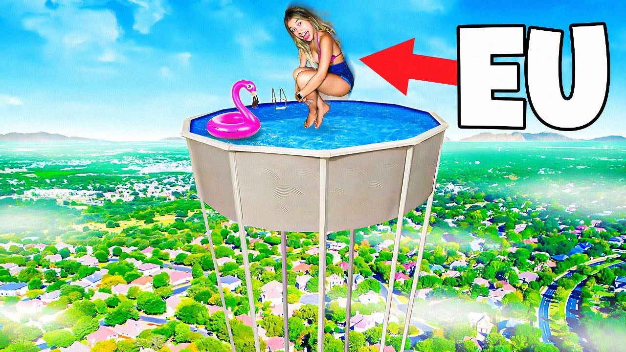 Construí a piscina mais alta do mundo dentro de casa — não era boa ideia!!