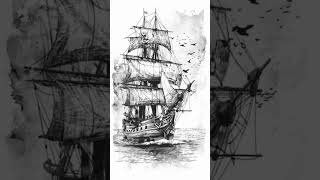 Art of the pirate Ship 🚢#art#drowing#artwork#Piratesship