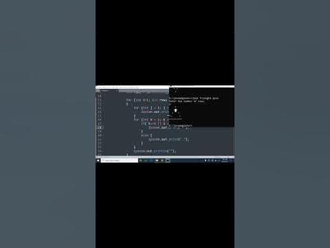 Hollow Triangle Pattern In Java | Shorts | #javaprogramming # ...