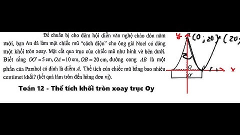 Toán 12: Để chuẩn bị cho đêm hội diễn văn nghệ chào đón năm mới, bạn An đã làm một chiếc mũ
